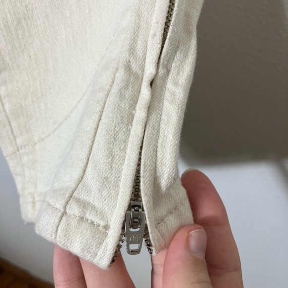 Pilcro Jeans Sz 32 Cream Skinny Zip Hem Casual Comfort Stretch - Picture 2 of 8